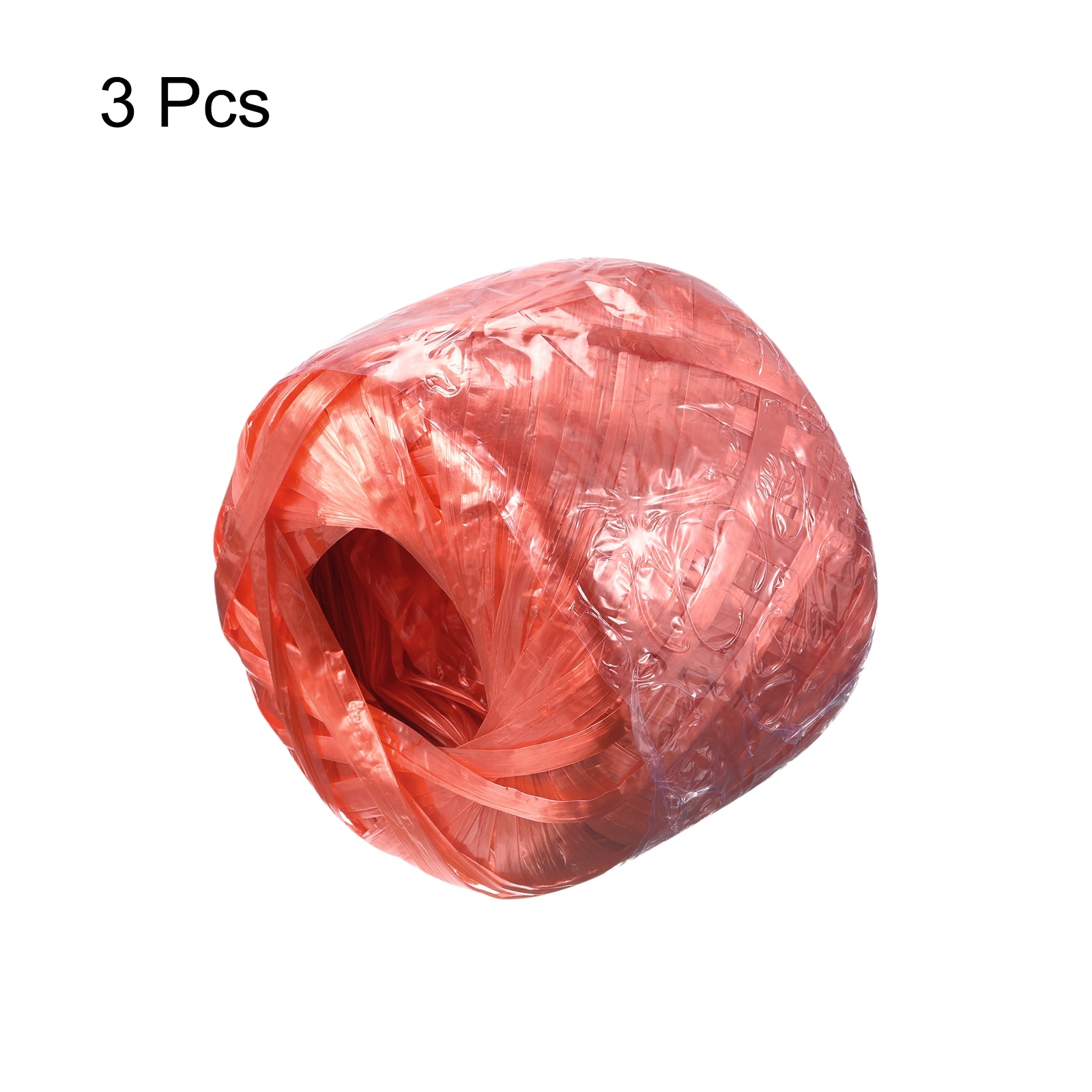 Unique Bargains Polyester Nylon Plastic Rope Twine Household Bundled for Packing ,100m Red 3pcs