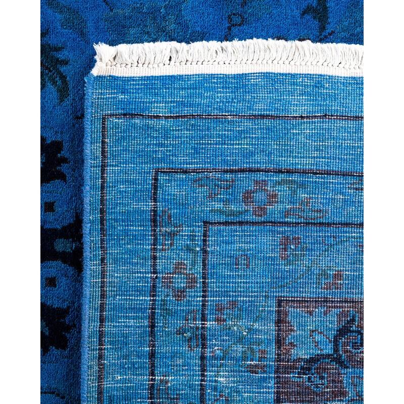 Fine Vibrance One-of-a-Kind Hand-Knotted Area Rug - Blue, 8' 10" x 12' 1" - 8' 10" x 12' 1"