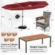 preview thumbnail 11 of 37, Costway 11 PCS Patio Dining Set with 15 ft Double-Sided Patio Umbrella - See Details