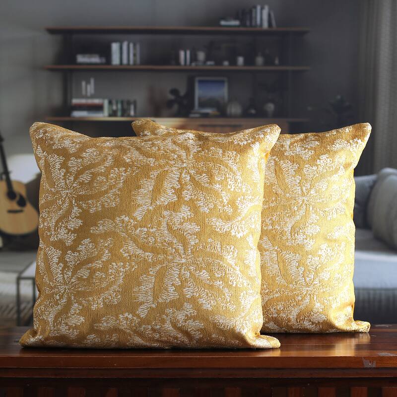 Novica Handmade Honey Nature Cotton Blend Cushion Covers (Pair)