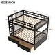 preview thumbnail 77 of 75, Wooden Bunk Bed with 2 Drawers and Ladder