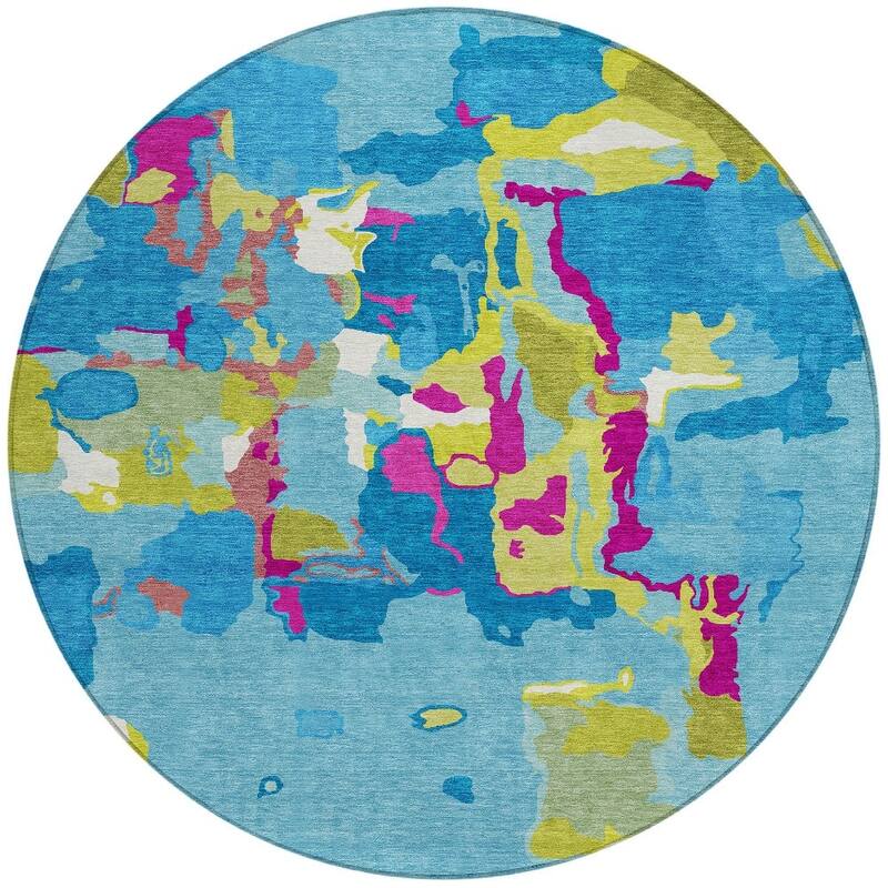 HomeRoots Abstract Transitional Rectangle Outdoor Rug