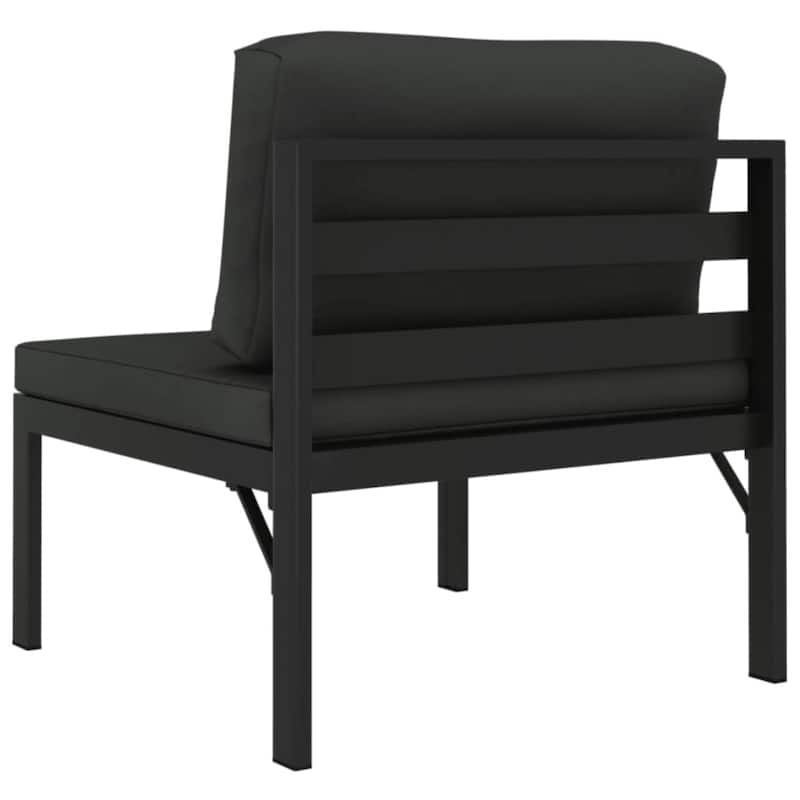 vidaXL Patio Sofa with Cushions Aluminum Anthracite