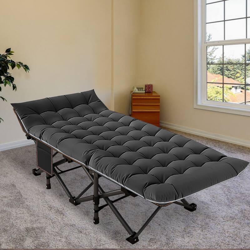 DoCred Portable Folding Camping Cot with 2 Side Mattress, 600 lbs