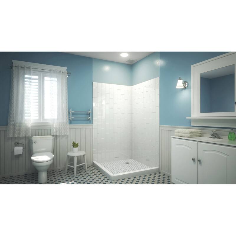 DreamLine QWALL-VS 41-1/2 in. D x 41-1/2 in. W x 76 in. H Acrylic Corner Backwall Kit