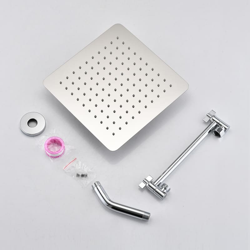 YASINU 10 inch Rain Shower Head with Adjustable Arm