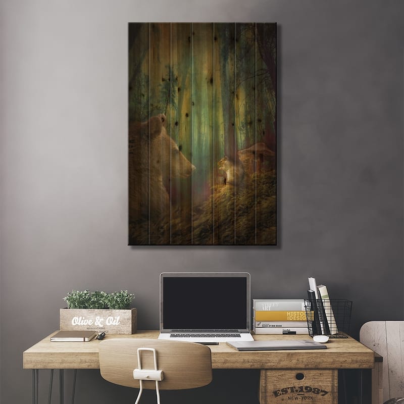 The Secret Meeting Print On Wood by Beth Sheridan - Multi-Color