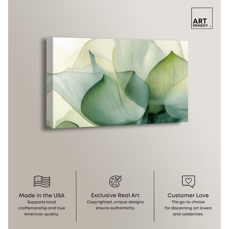 Translucent Floral Layers Canvas by Art Remedy, Gallery Wrapped