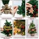 preview thumbnail 2 of 3, 23.6" Tabletop Christmas Tree, Artificial Mini Xmas Pine Tree with LED String Lights Ornaments, Holiday Decoration - 18