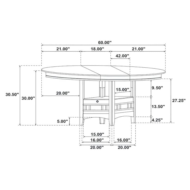 Lavon 5-piece Oval Extension Leaf Dining Set