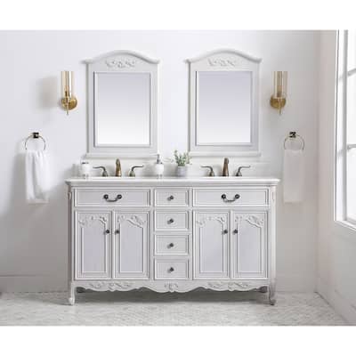 60" Double Bathroom Vanity Sink