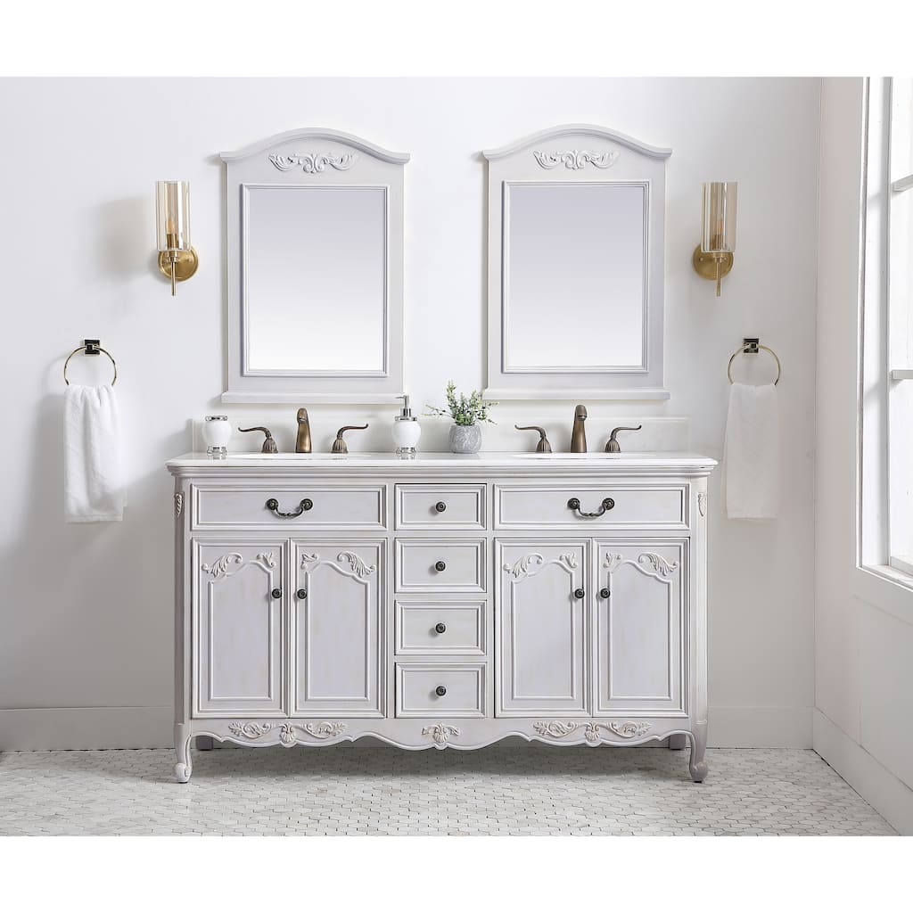 60" Double Bathroom Vanity Sink