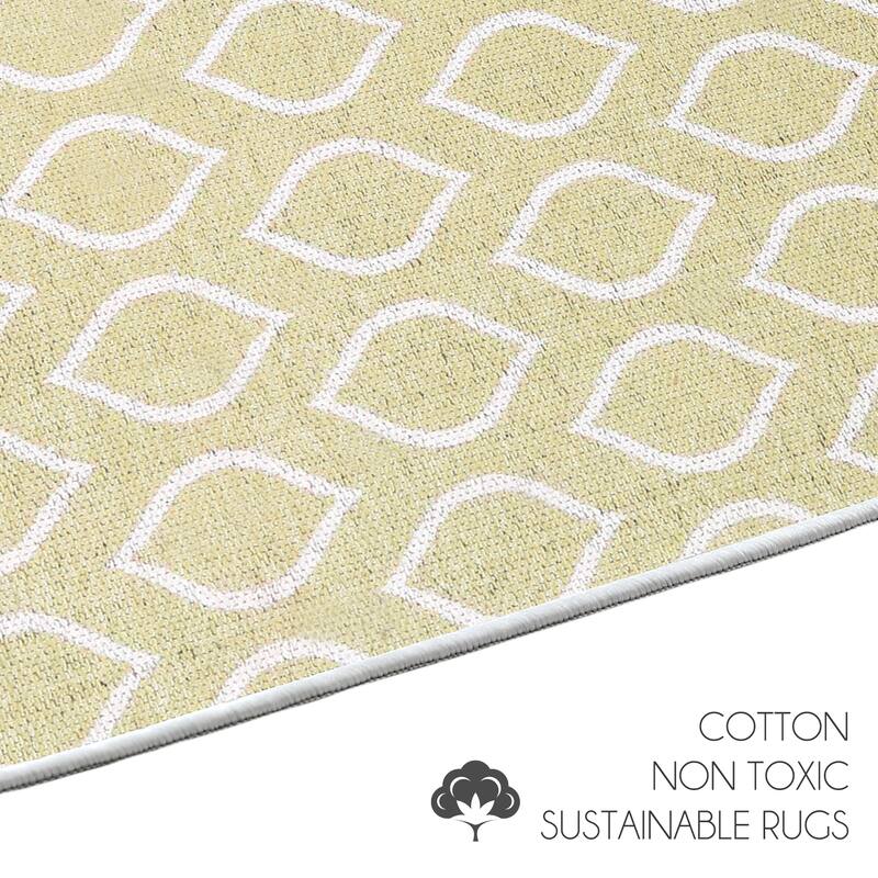 Sussexhome Heavy Duty Ultra Thin Non Slip Washable Cotton Indoor Rug - 2' x 3'