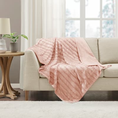 Madison Park Duke Long Fur Throw