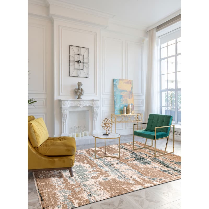 ECARPETGALLERY Hand-knotted Legacy Brown Silk, Wool Rug - 8'11 x 12'2