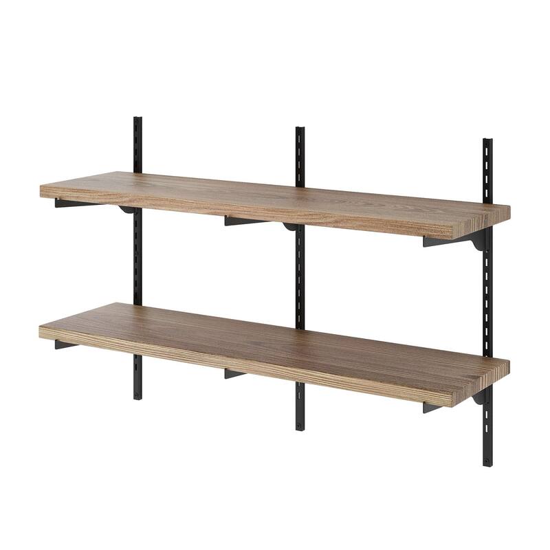 Wallniture Turin 36" Floating Bookshelves with Adjustable Brackets, Hanging Shelves, Living Room Decor 2,3 or 4 Tier Options