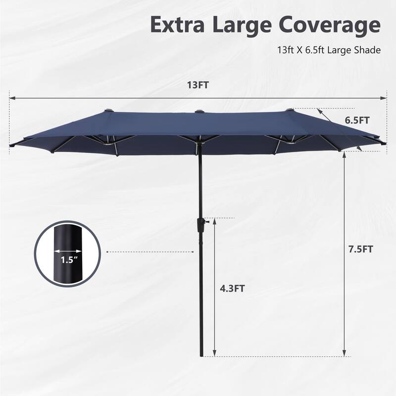 MAISON ARTS 7 Pieces Outdoor Patio Dining Set with Umbrella-hole Table and Textilene Dining Chairs