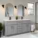 preview thumbnail 13 of 13, Modern Metal Framed Maeve Arched Wall Accent Mirror Single - Gold
