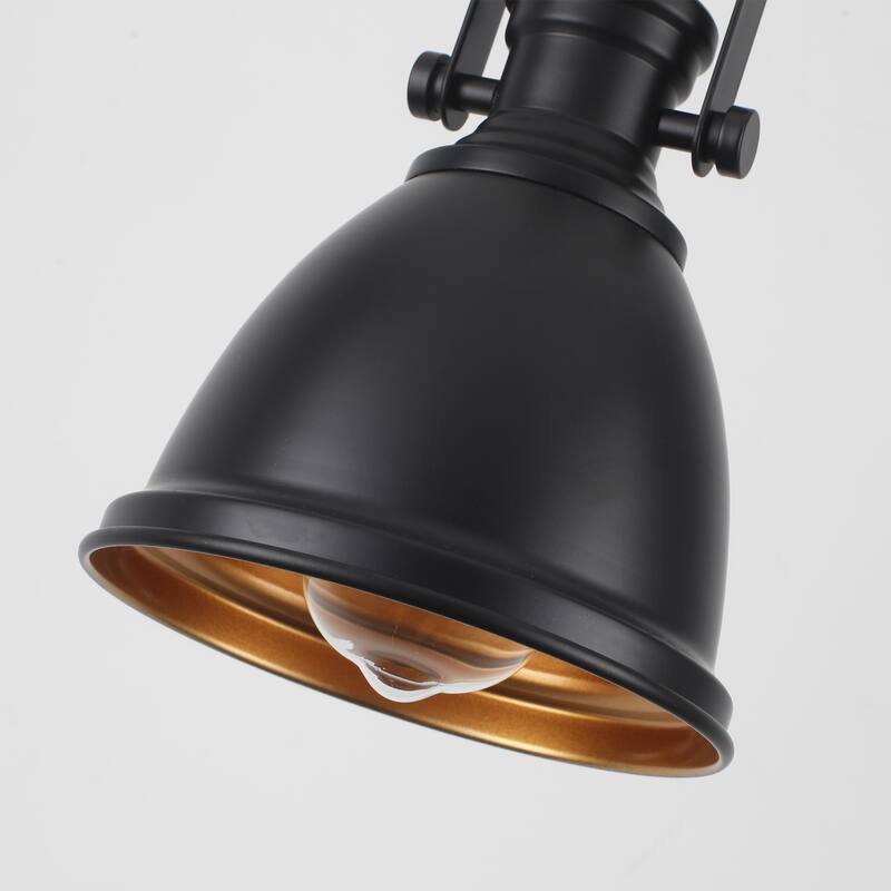 1-Light Industrial Pendant Light with Metal Shade for Bedroom Dining Room Kitchen