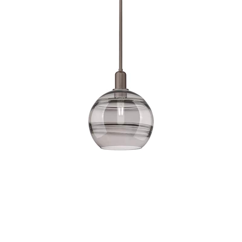 Innovations Lighting 716-1S-13-10 Rochester Pendant Rochester 10" Wide - Oil Rubbed Bronze / Light Smoke
