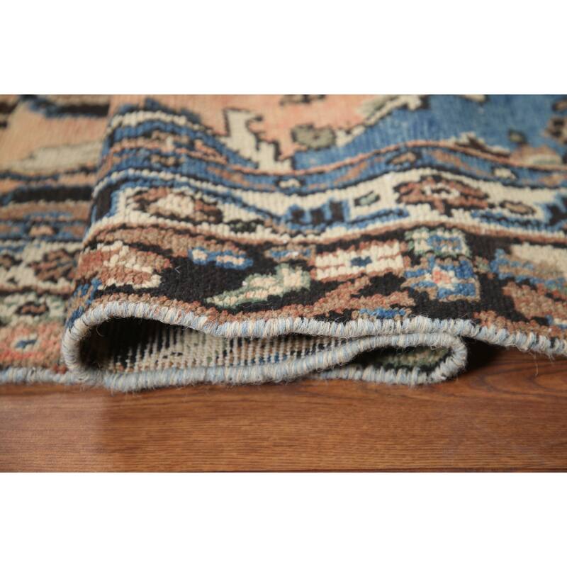 Hand Knotted Oriental 100% Wool Carpet Traditional Floral Peach Hamedan Area Rug - 8' 8'' X 5' 8''