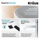 preview thumbnail 31 of 32, Kraus 3-in-1 Set White Rectangle Ceramic Sink, Ramus Faucet w/Drain