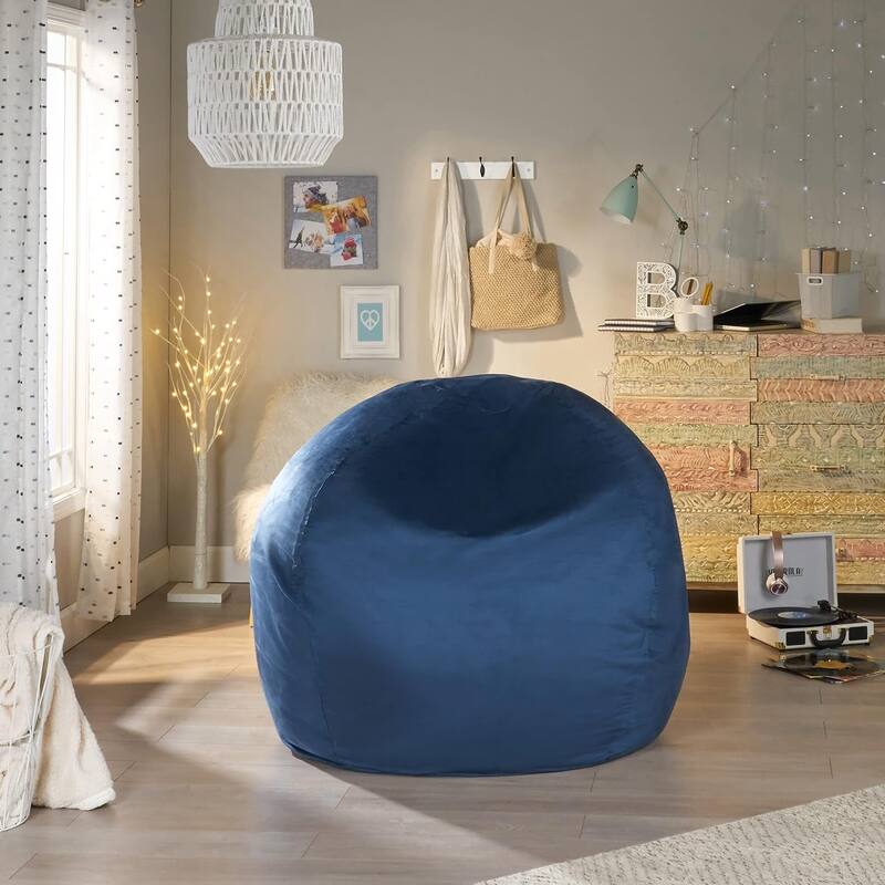 Comfortable Bean Bag Chair for Kids and Adults, with Removable Microsuede Cover With Microfiber