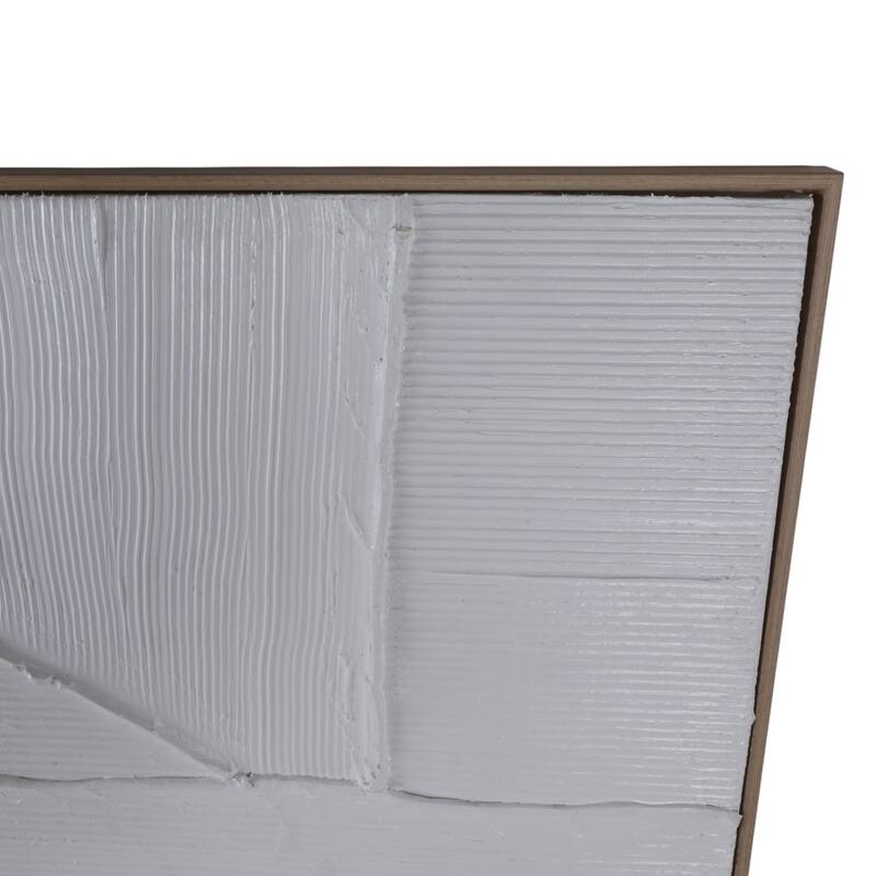 Canvas Wall Art Abstract Textured Lines Casual - 48" White