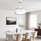 preview thumbnail 43 of 71, Bella Depot 36" Modern Retractable Ceiling Fan with Dimmable Led Light, Remote and APP Control 6-Speed Reversible DC Motor