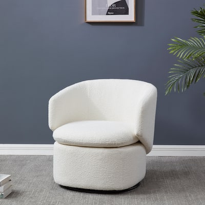 SAFAVIEH Couture Phyllis Boucle Swivel Chair - 30 IN W x 31 IN D x 29 IN H