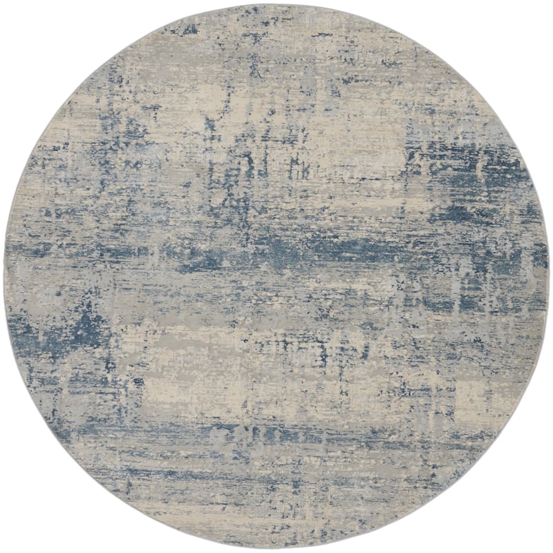 Copper Grove Nurnberg Modern Abstract Blue/Ivory Ombre Area Rug