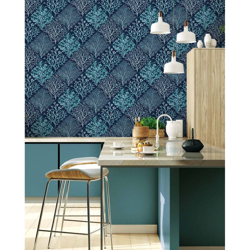 NextWall Seaweed Peel and Stick Wallpaper