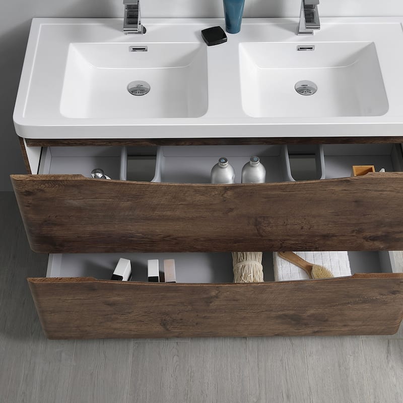 Fresca Tuscany 48" Free Standing Double Basin Vanity Set with Acrylic