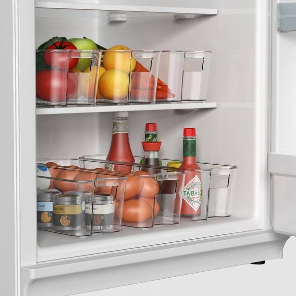 Shop Costway Set Of 4 Refrigerator Organizer Bins Stackable