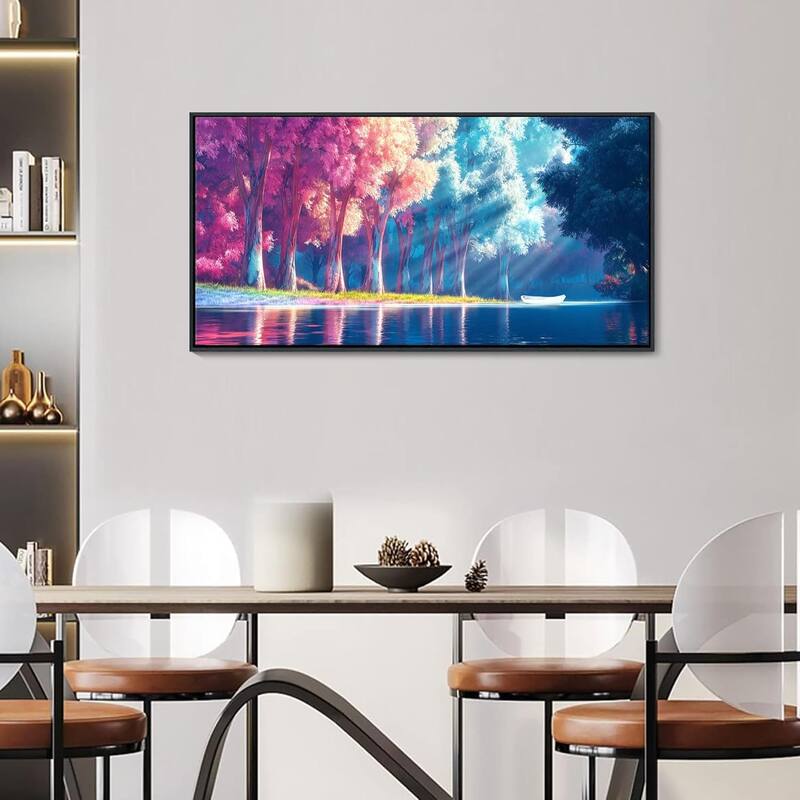 Colorful Tree Wall Paintings Large Forest Landscape Canvas Pictures