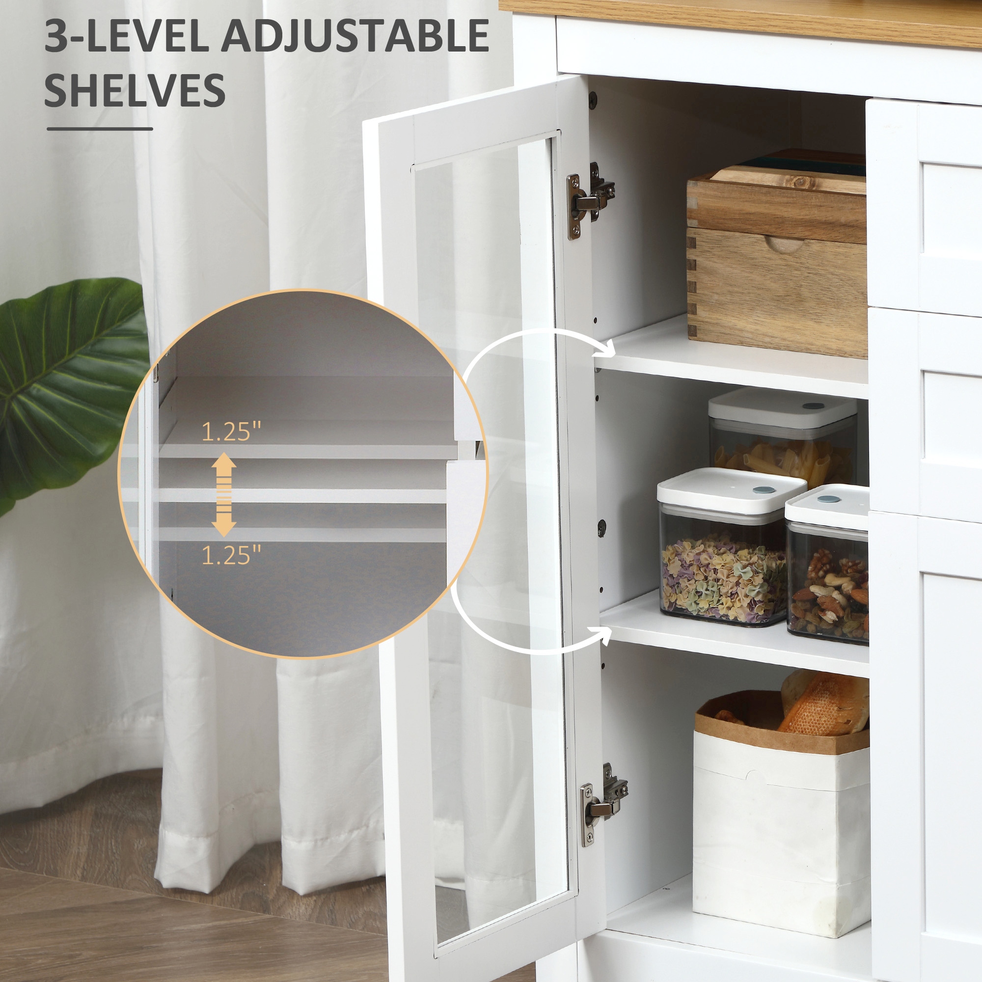 Sideboard with pull out shelf cheap