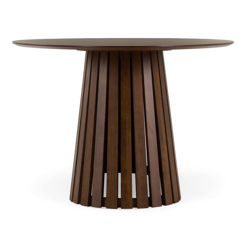 Truman Mid-Century Modern Walnut Oval Dining Table