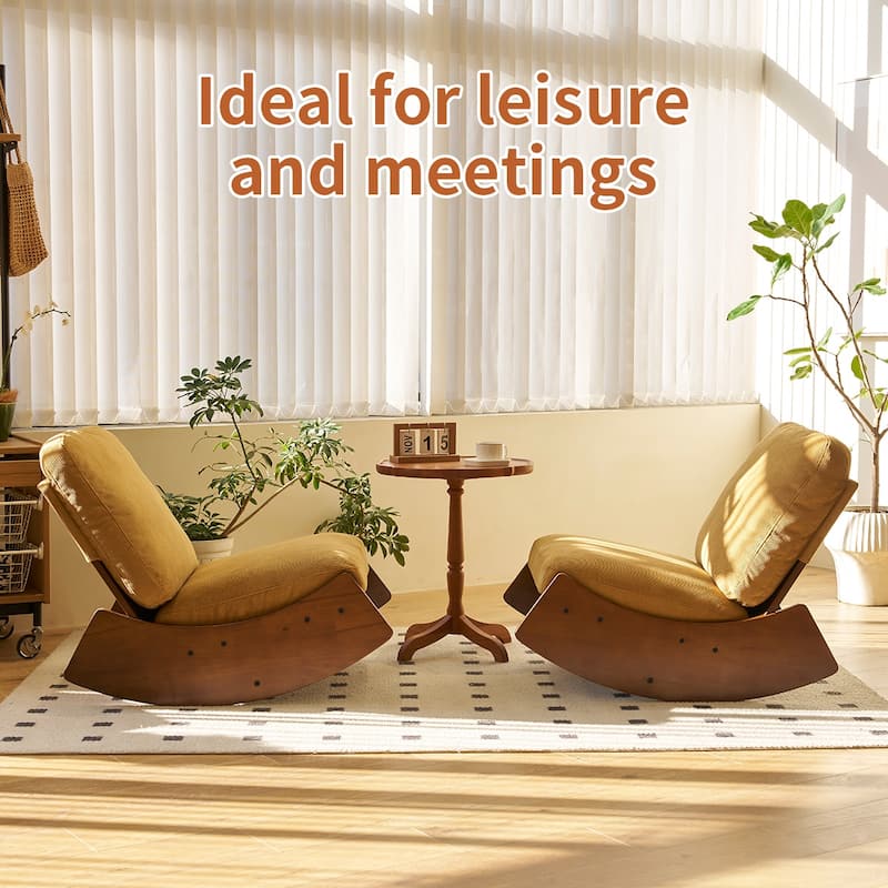 Comfortable Glider Rocking Chair, High-Quality Upholstery Glider Chair, Solid Wood Frame