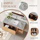 preview thumbnail 16 of 73, 48" Modern Floating Single Bathroom Vanities with Sink, Brown or Natural wood, 2 Drawers