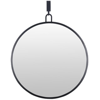 Varaluz Stopwatch Round Accent Mirror - 30"W x 30"H - Black