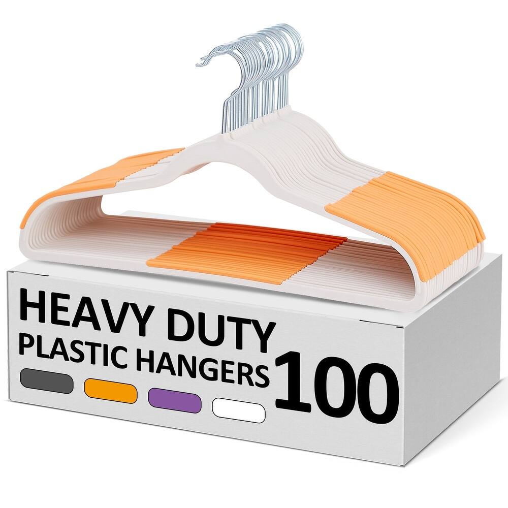 VECELO 100 Pcs Wet and Dry Adult Hangers Holds Up To 10 Lbs Clothes Hangers