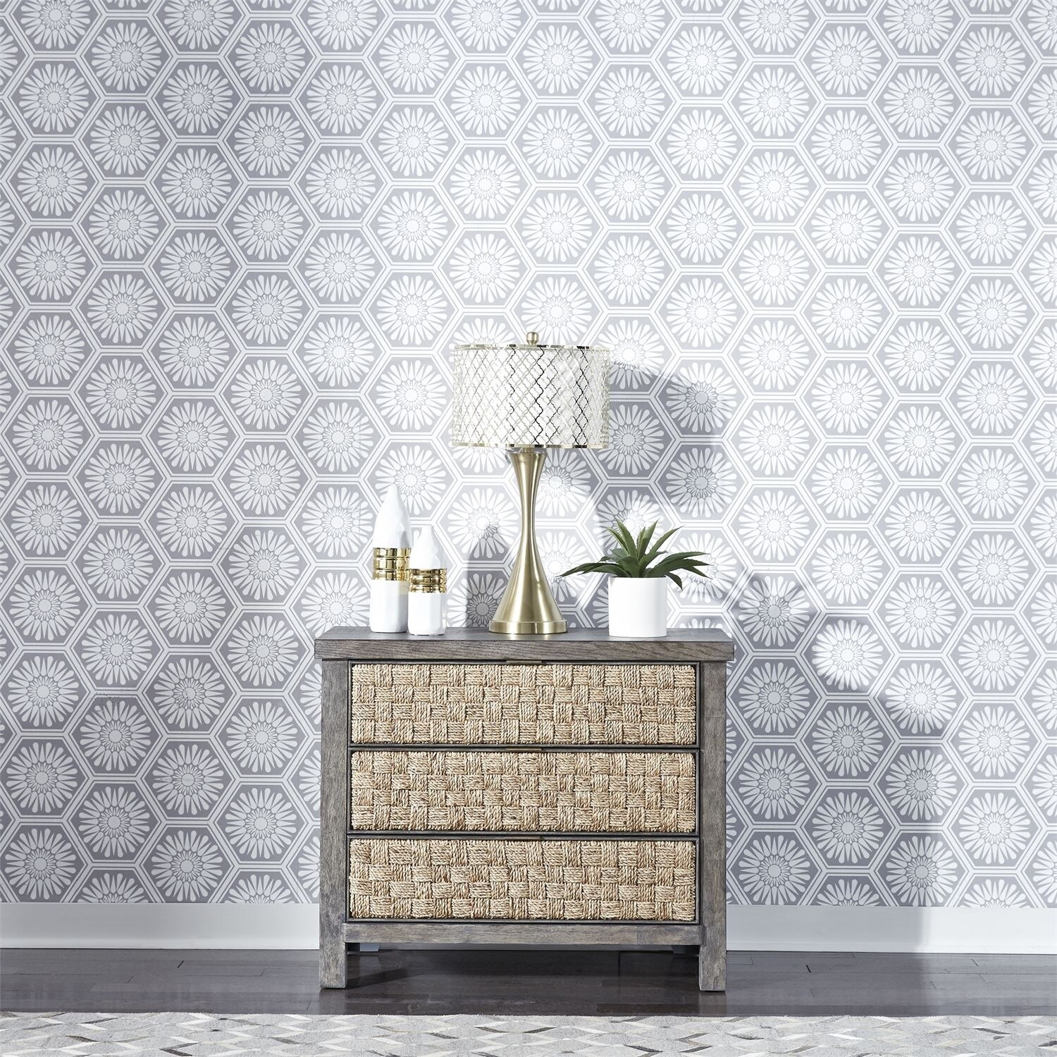 Shop Modern Farmhouse Dusty Charcoal 3 Drawer Accent Nightstand Overstock 28063887