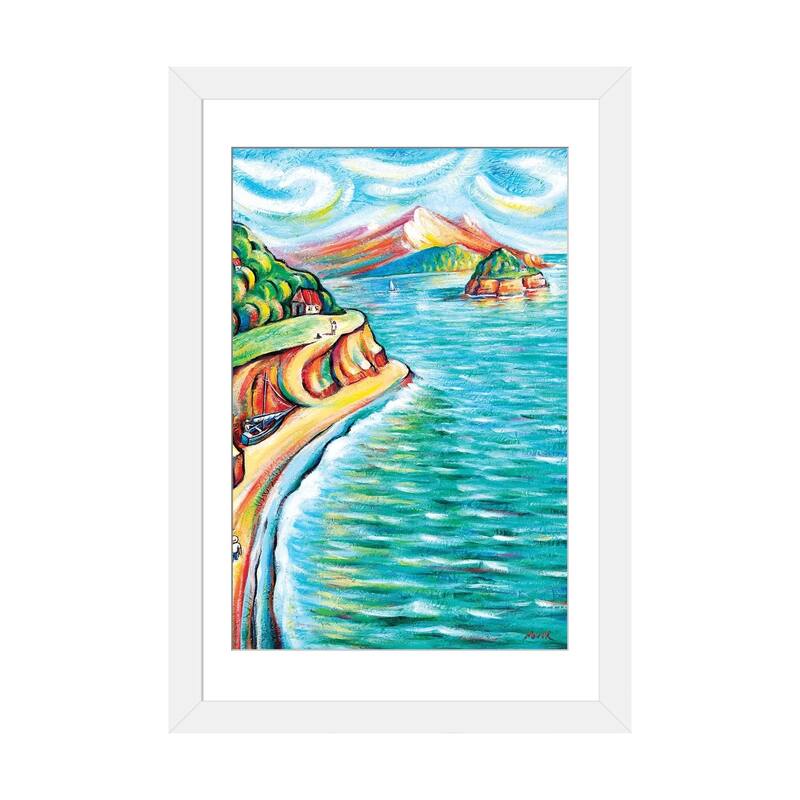 iCanvas "Life On The Islands" by Novik - White - 32x24x1