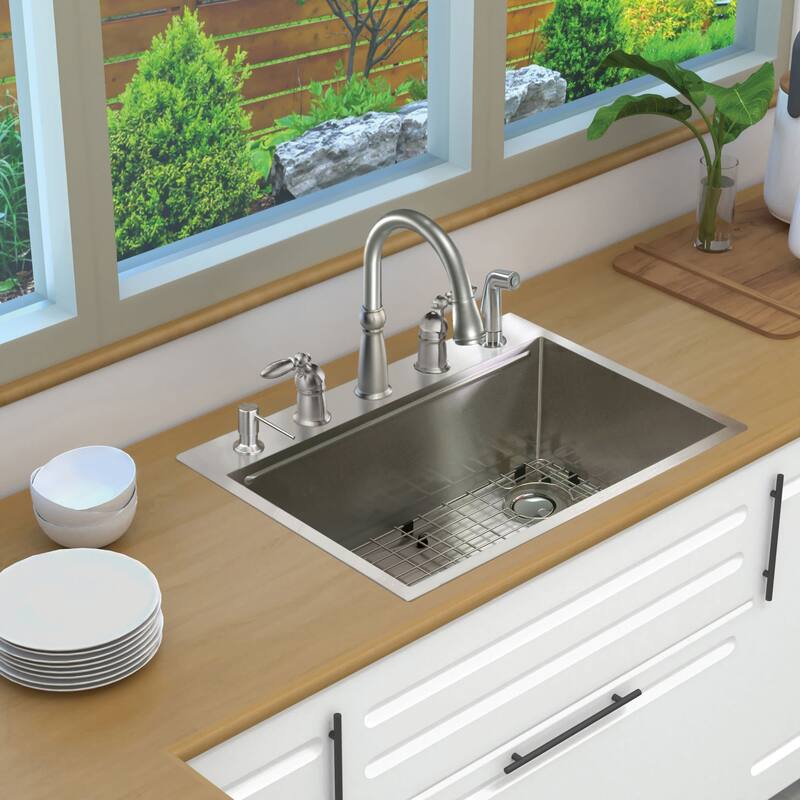 Transolid KWSST302210-5 30" Drop In Single Basin Stainless Steel