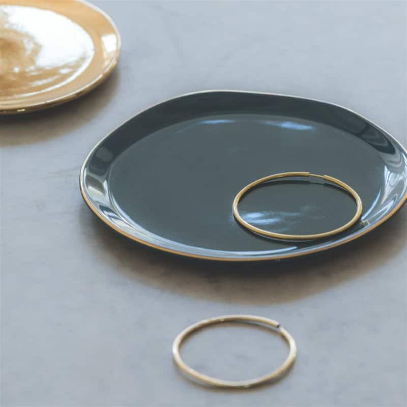 Good Morning Plate Blue Green - Green blue