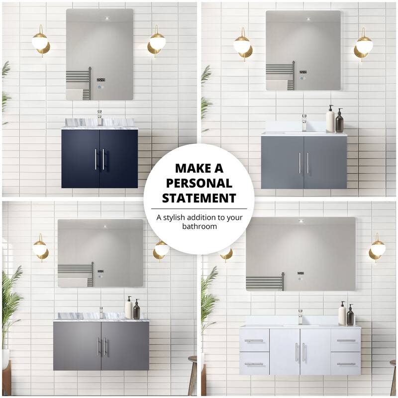 Geneva Bath Vanity with Quartz Top & Sink