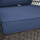 preview thumbnail 10 of 18, 3 Pieces Outdoor Wicker Swivel Rocker Set with Glass Top Side Table