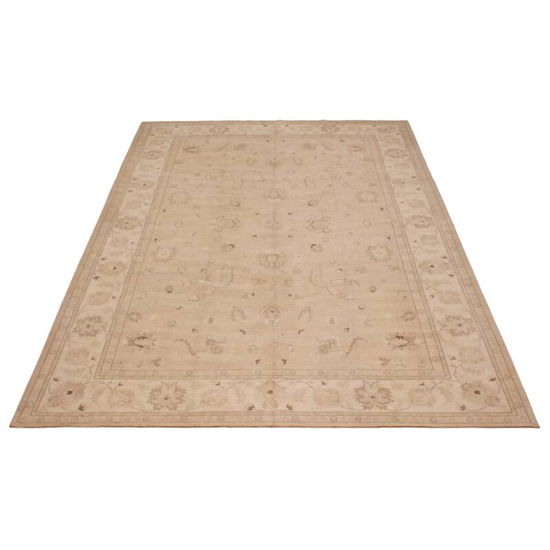 ECARPETGALLERY Hand-knotted Chobi Finest Khaki Wool Rug - 10'7 x 14'7