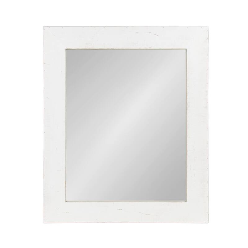 Kate and Laurel Garvey Wood Framed Wall Mirror - 30x36 - White