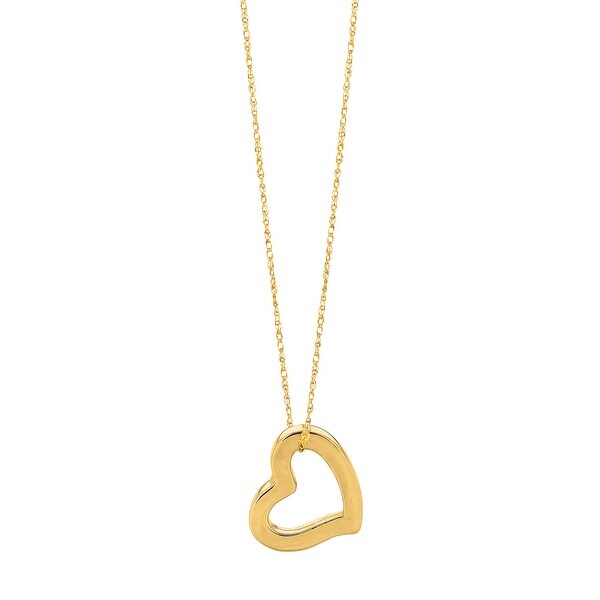 Mcs Jewelry Inc 14 KARAT YELLOW GOLD HEART PENDANT NECKLACE (18")